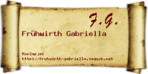 Frühwirth Gabriella névjegykártya