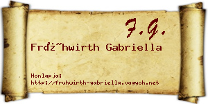 Frühwirth Gabriella névjegykártya