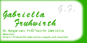 gabriella fruhwirth business card